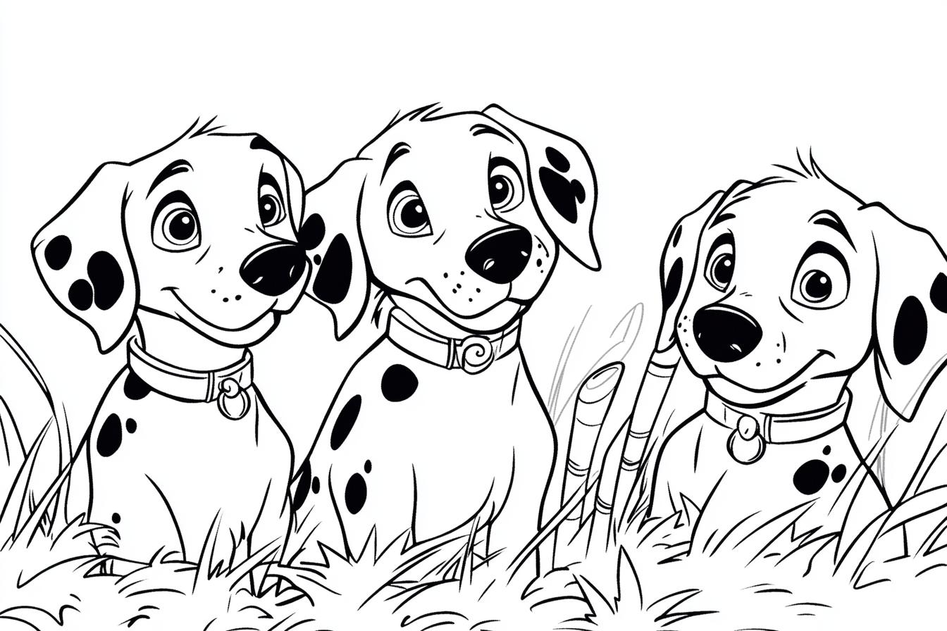 Free Printable PDF 101 Dalmatians Coloring Pages