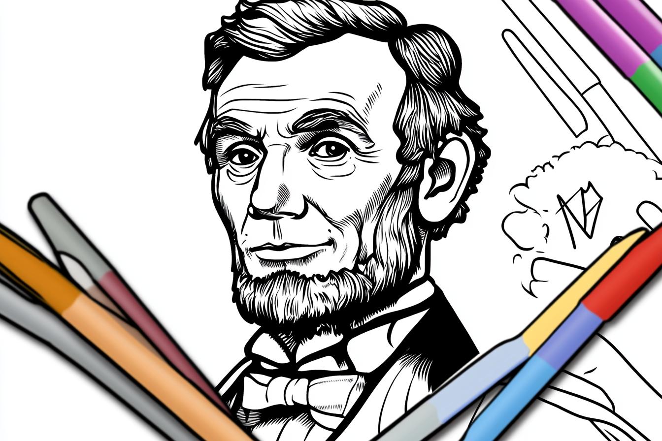 Free Printable PDF Abraham Lincoln Coloring Pages