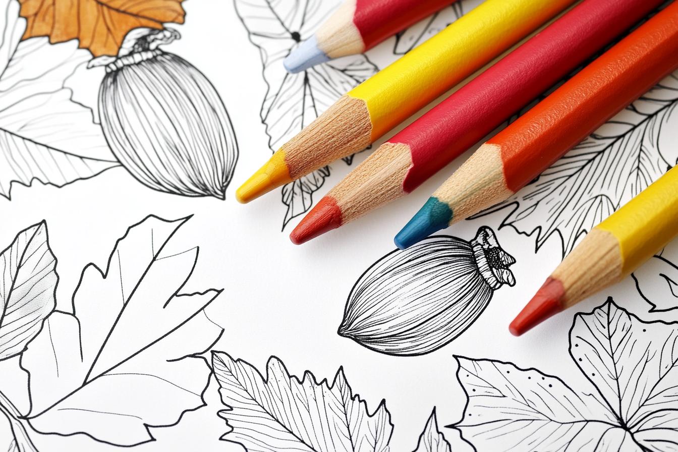 Free Printable PDF Acorn Coloring Pages