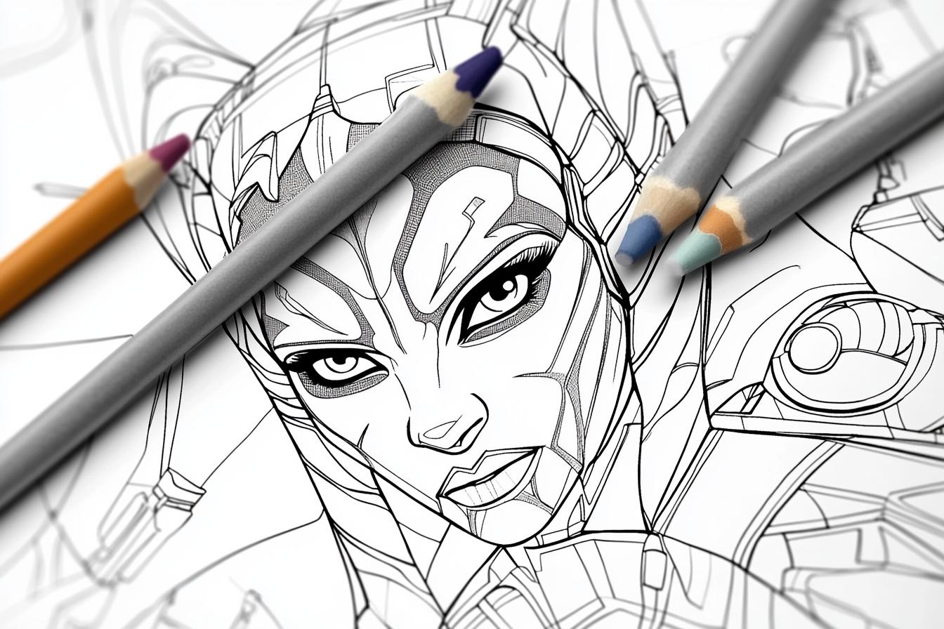 Free Printable PDF Ahsoka Coloring Pages