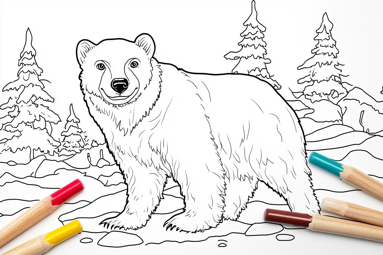 Free Printable PDF Arctic Animal Coloring Pages