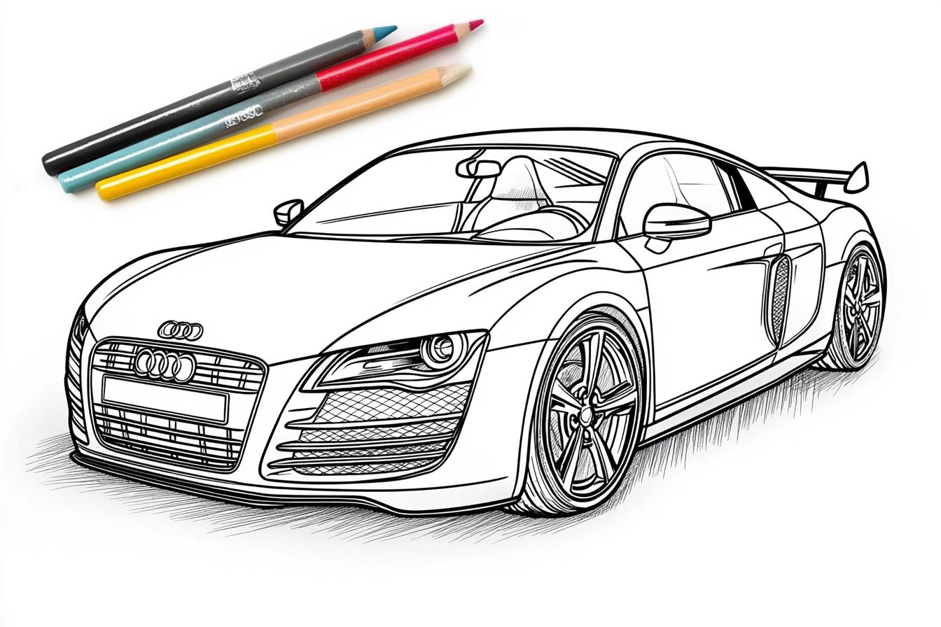 Free Printable PDF Audi Coloring Pages