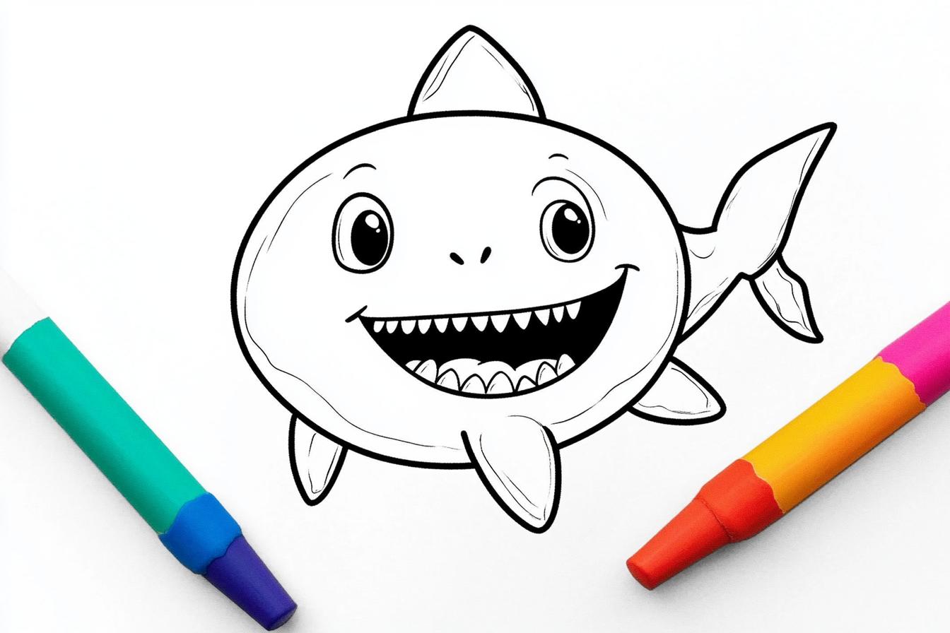 Free Printable PDF Baby Shark Coloring Pages