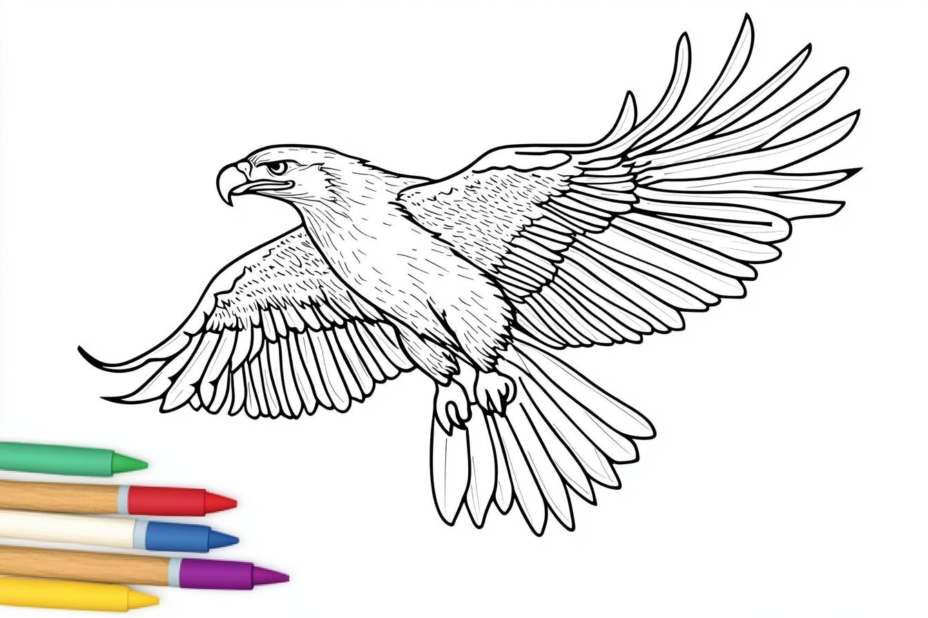 Free Printable PDF Bald Eagle Coloring Pages