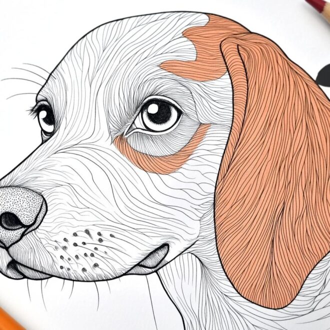 Beagle Coloring Pages : Free Printable Beagle Illustrations for Kids