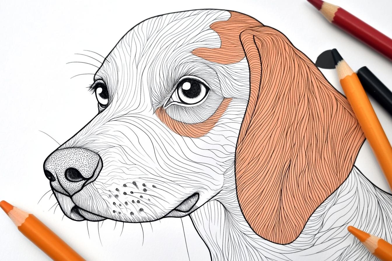 Free Printable PDF Beagle Coloring Pages