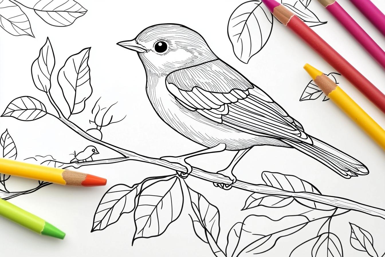 Free Printable PDF Bird Coloring Pages