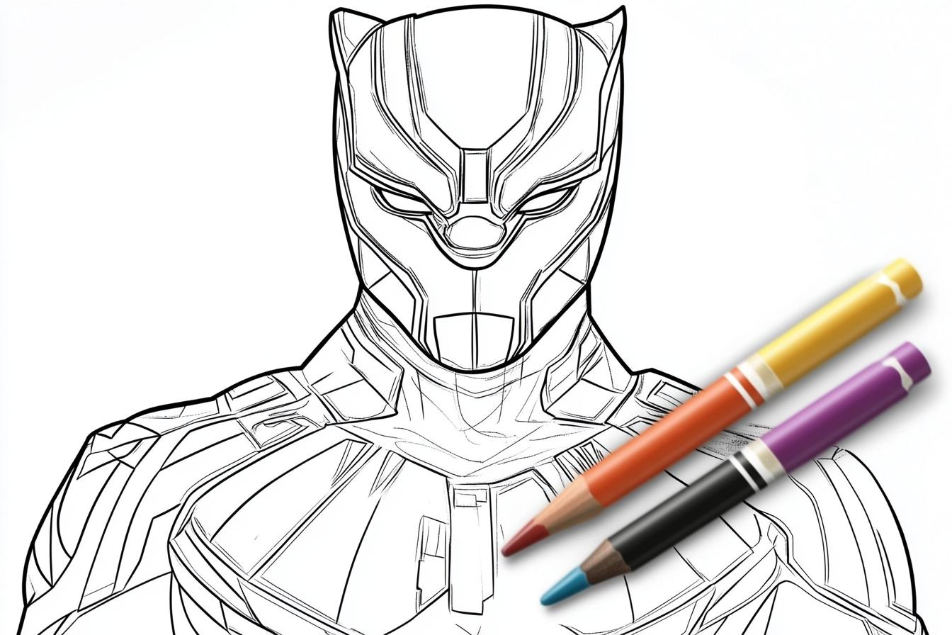 Free Printable PDF Black Panther Coloring Pages