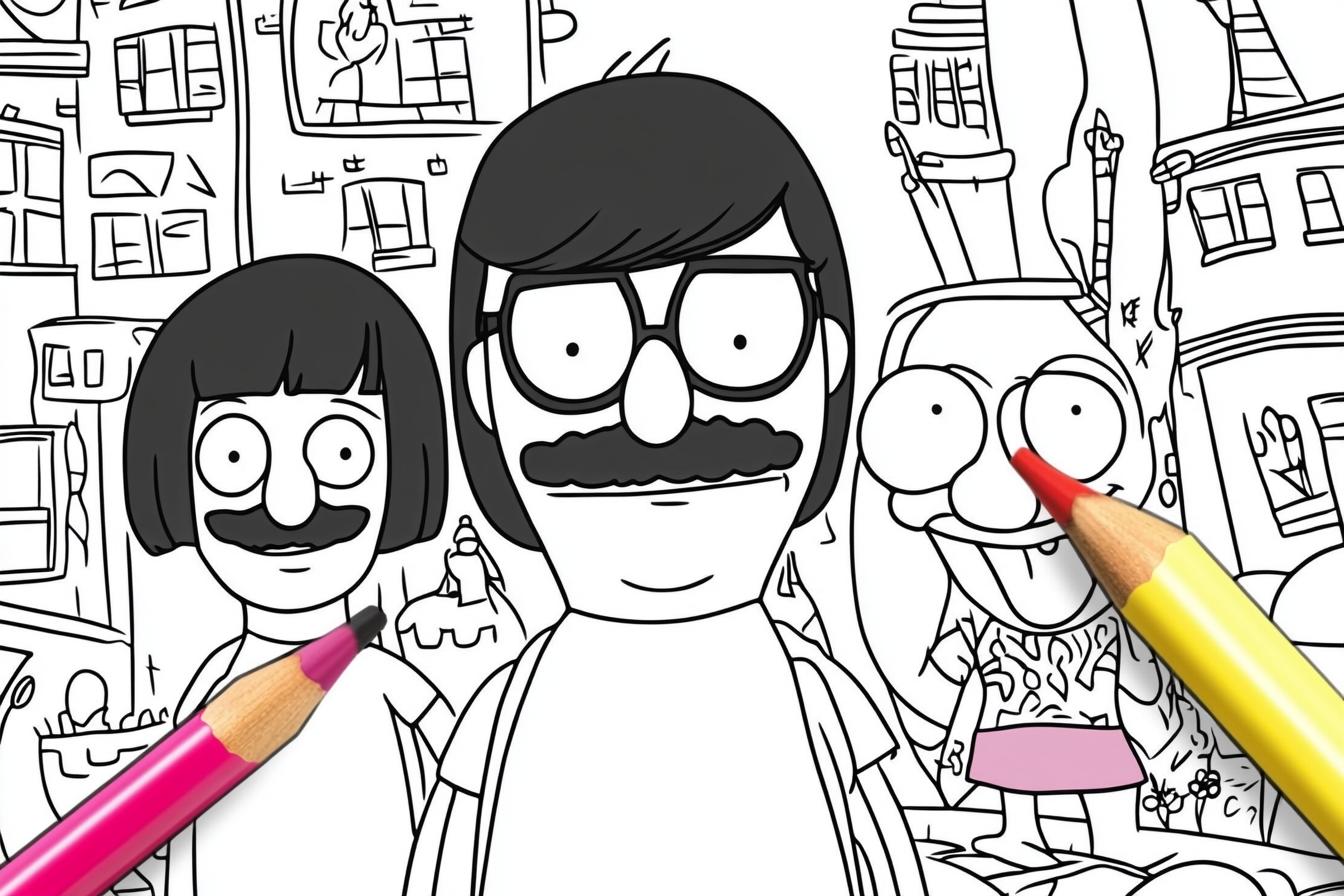 Free Printable PDF Bobs Burgers Coloring Pages