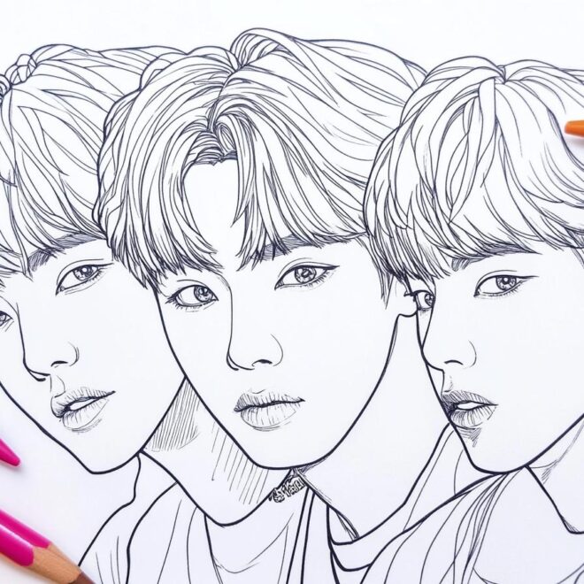 Bts Coloring Pages : Color Your World with BTS