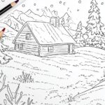 Cabin Coloring Pages : Color Your Dream Retreat