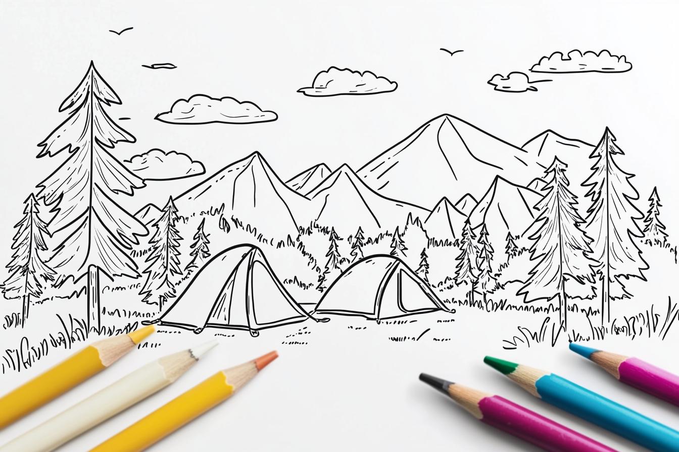 Free Printable PDF Camping Coloring Pages