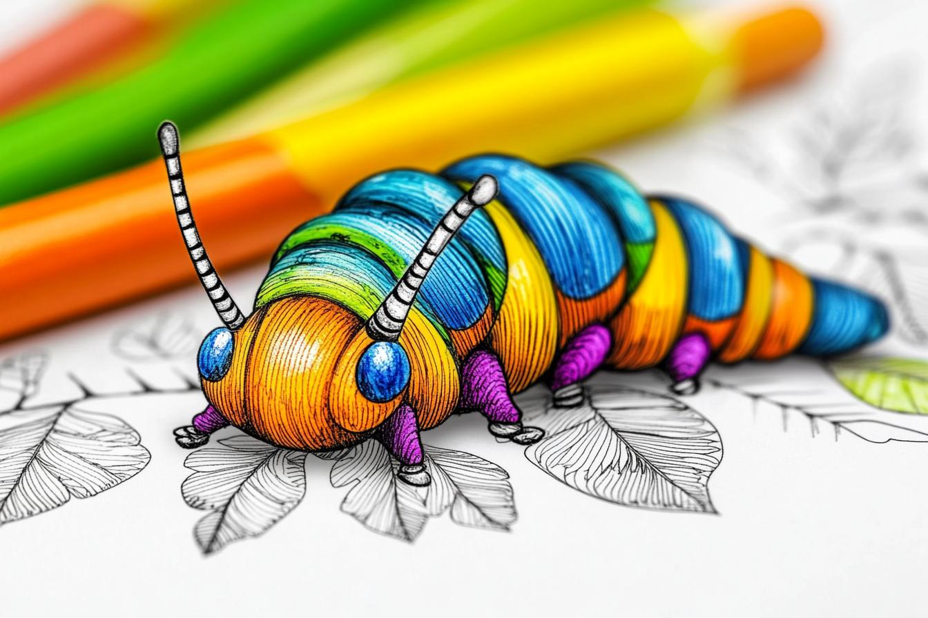 Free Printable PDF Caterpillar Coloring Pages