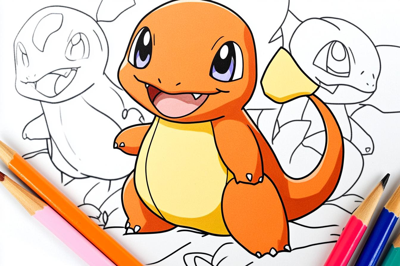 Free Printable PDF Charmander Coloring Pages