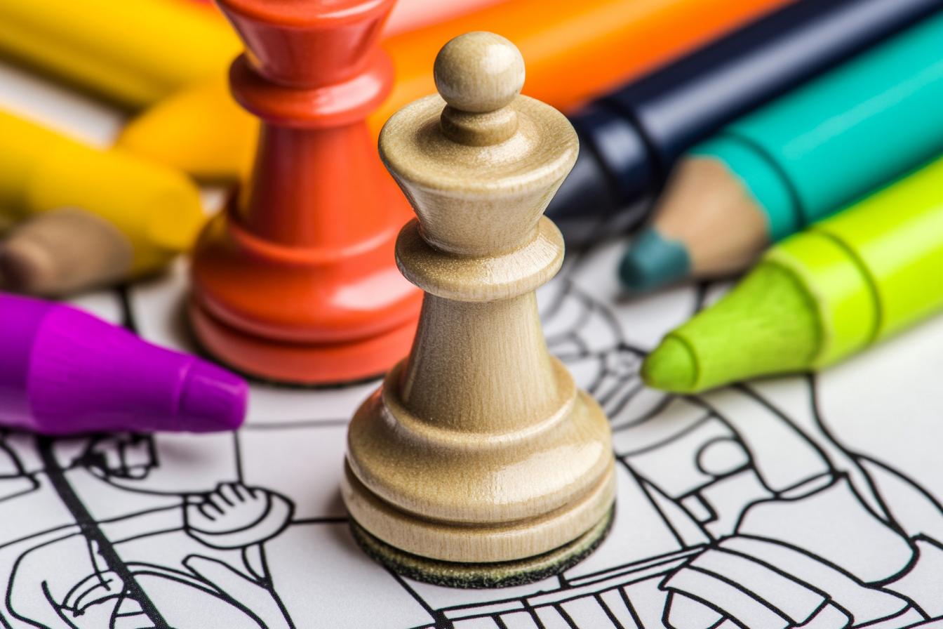 Free Printable PDF Chess Coloring Pages