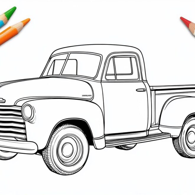 Chevy Truck Coloring Pages : Color Your Way to Chevy Truck Fun