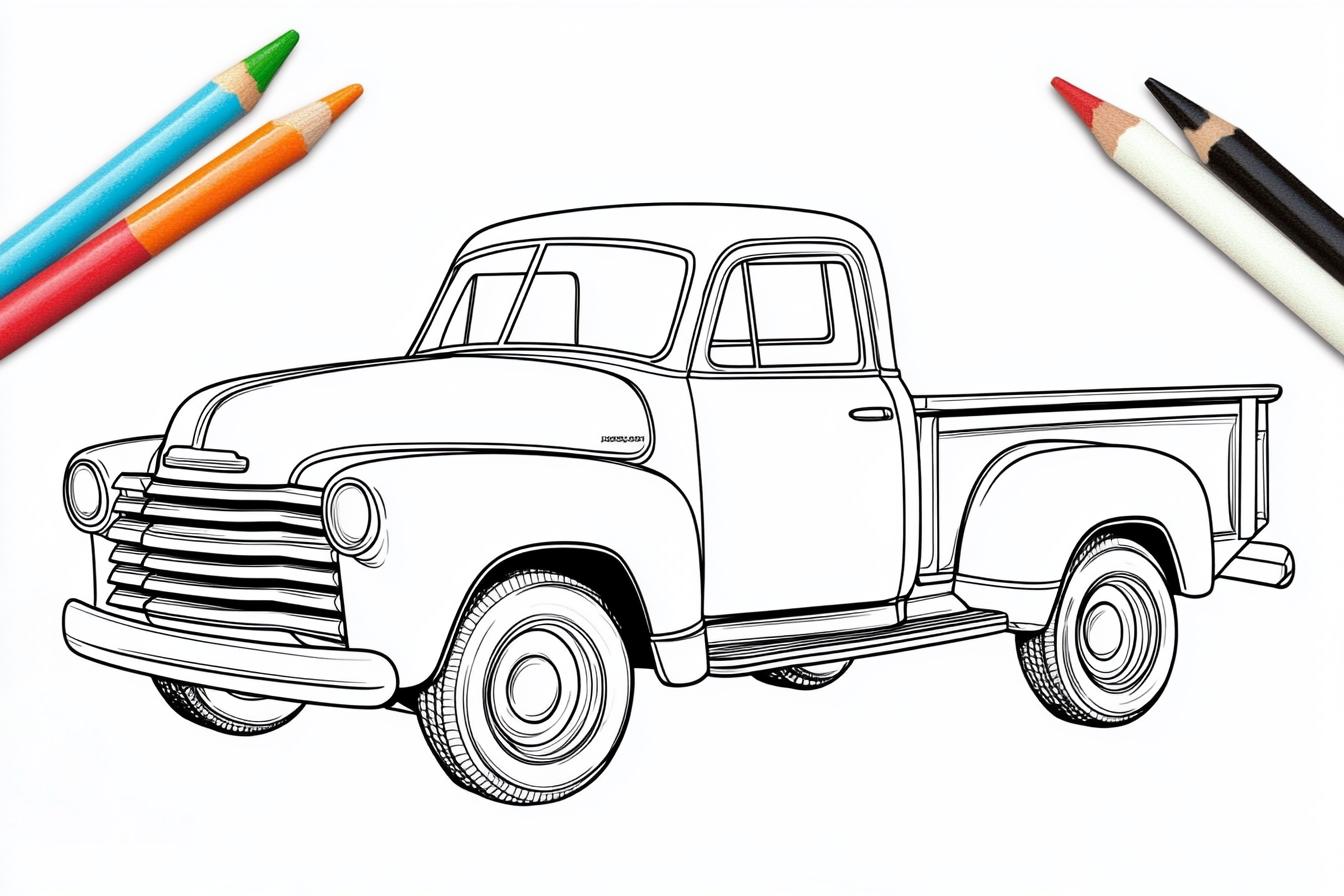 Free Printable PDF Chevy Truck Coloring Pages