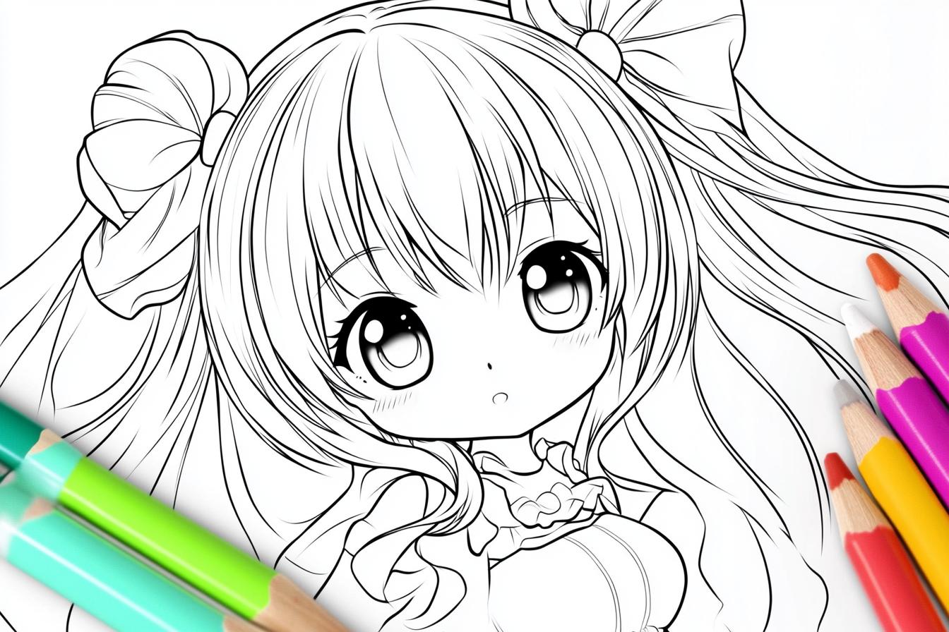 Free Printable PDF Chibi Coloring Pages