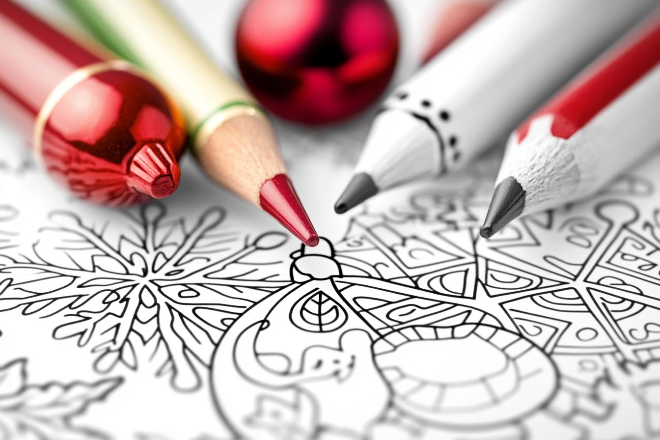 Free Printable PDF Christmas Lights Coloring Pages