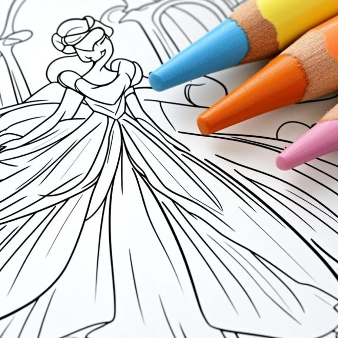 Cinderella Coloring Pages : Magical Fun for Kids of All Ages