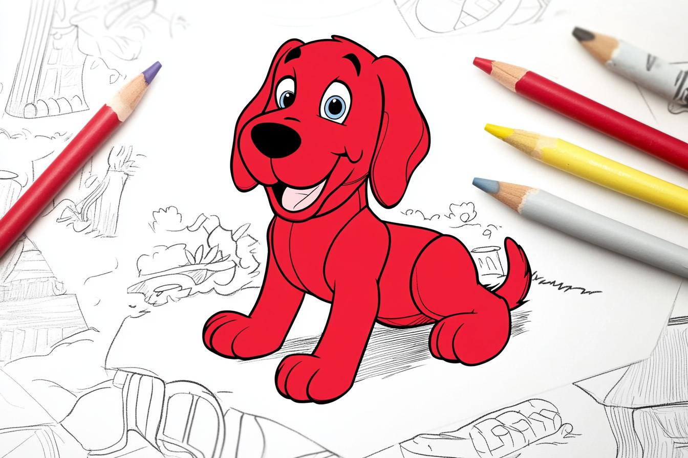 Free Printable PDF Clifford Coloring Pages