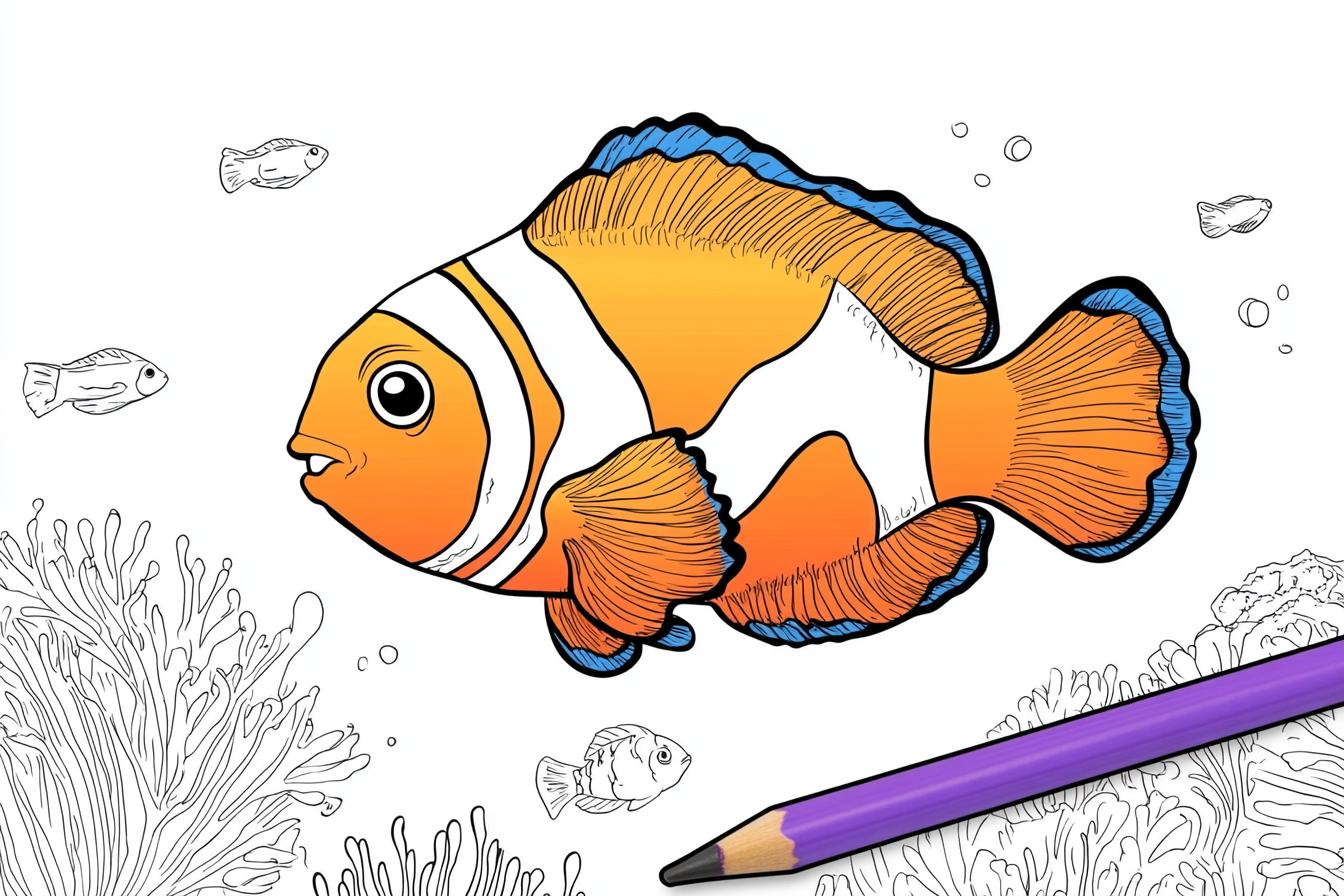 Free Printable PDF Clownfish Coloring Pages