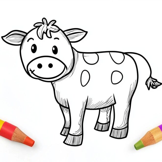 Cow Coloring Pages : Fun and Relaxing Art for Kids and Adults