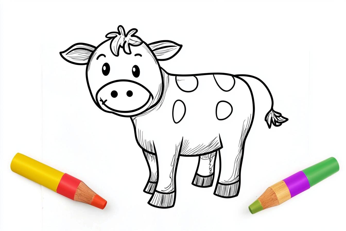 Free Printable PDF Cow Coloring Pages