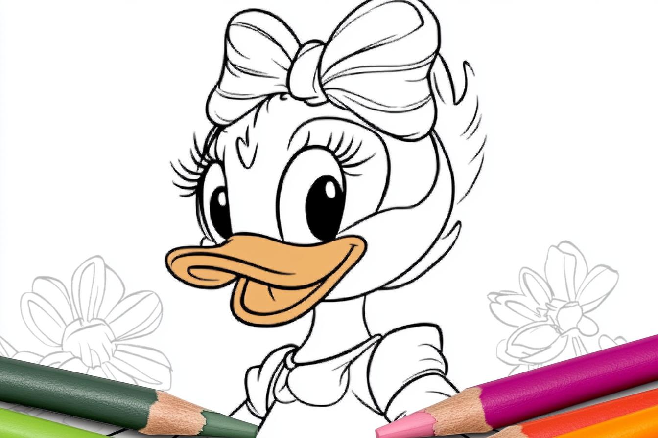 Free Printable PDF Daisy Duck Coloring Pages