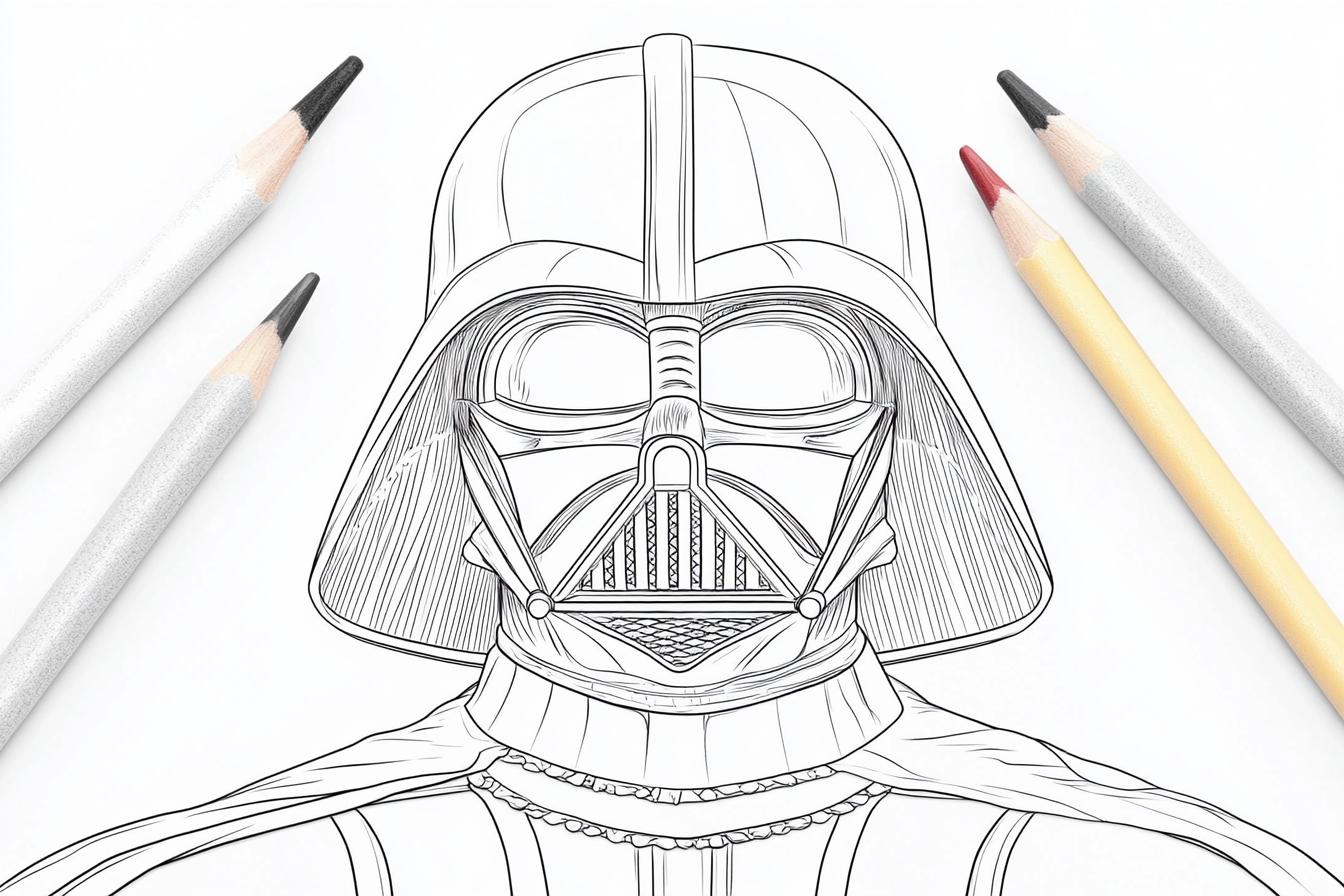 Free Printable PDF Darth Vader Coloring Pages