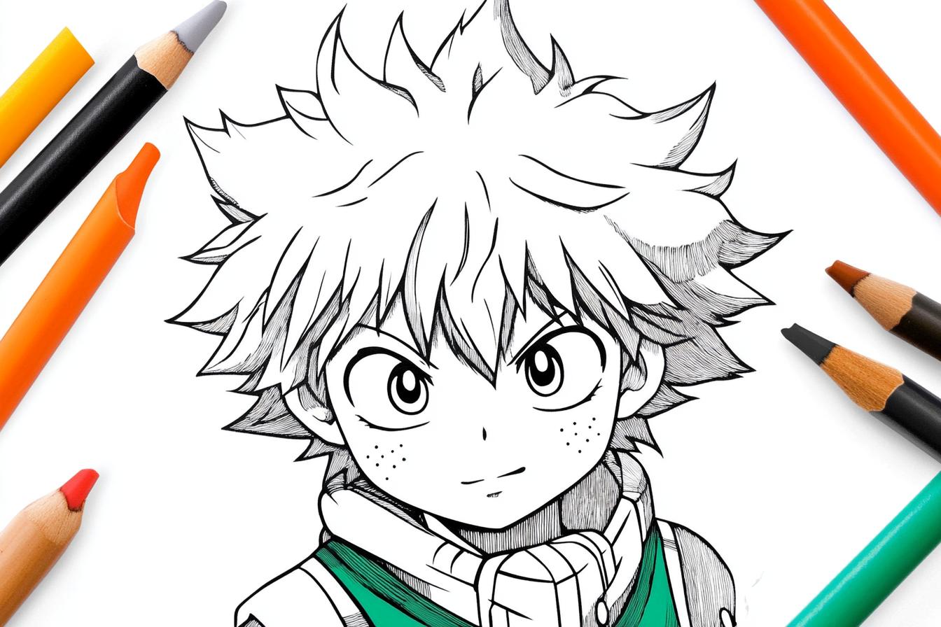 Free Printable PDF Deku Coloring Pages