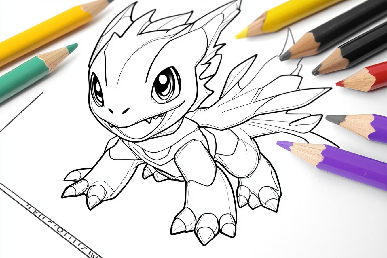 Free Printable PDF Digimon Coloring Pages