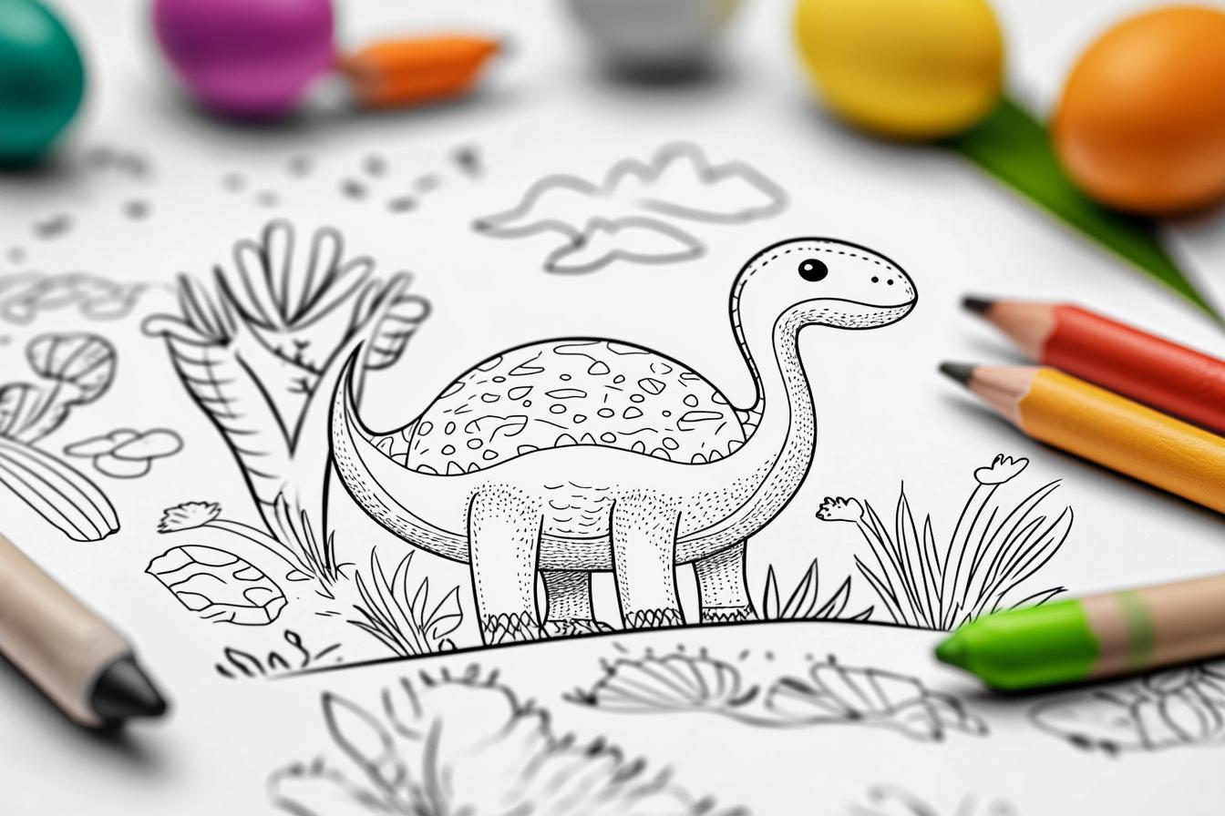 Free Printable PDF Dinosaur Egg Coloring Pages