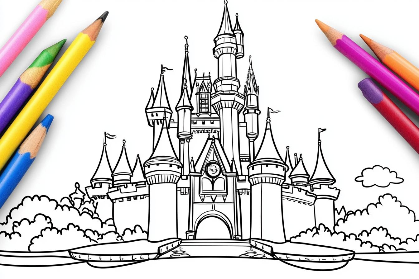 Free Printable PDF Disneyland Coloring Pages