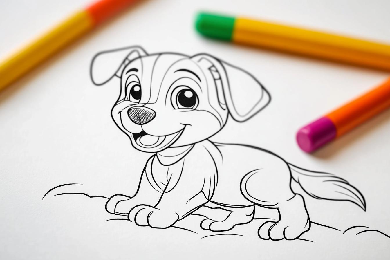 Free Printable PDF Dog Man Coloring Pages