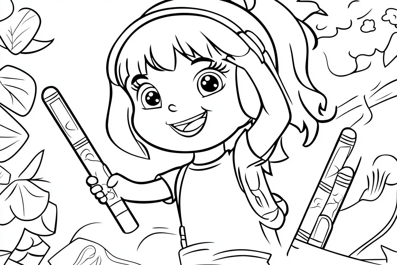 Free Printable PDF Dora The Explorer Coloring Pages