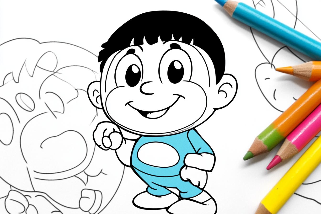 Free Printable PDF Doraemon Coloring Pages