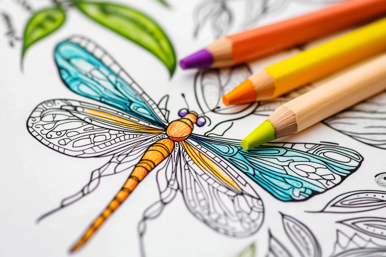 Free Printable PDF Dragonfly Coloring Pages