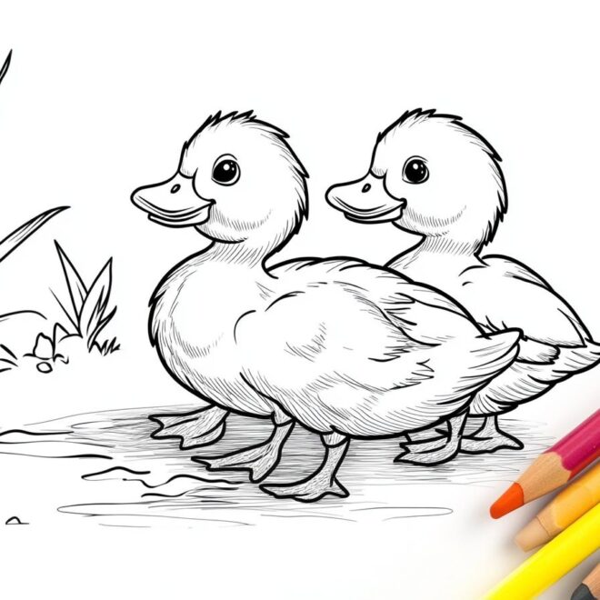 Duck Coloring Pages : Fun for Kids and Adults