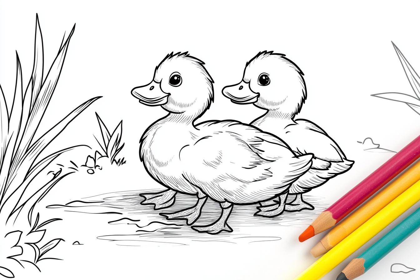 Free Printable PDF Duck Coloring Pages