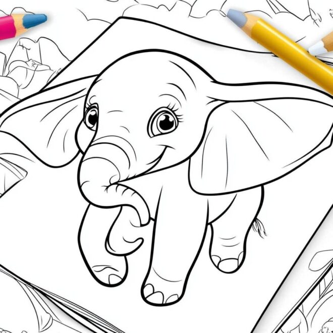 Dumbo Coloring Pages : Free Printable Fun for Kids