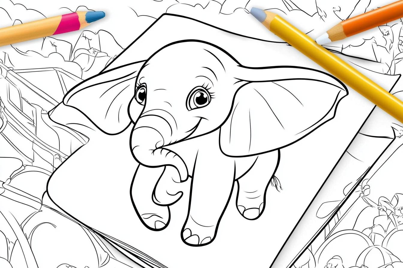 Free Printable PDF Dumbo Coloring Pages