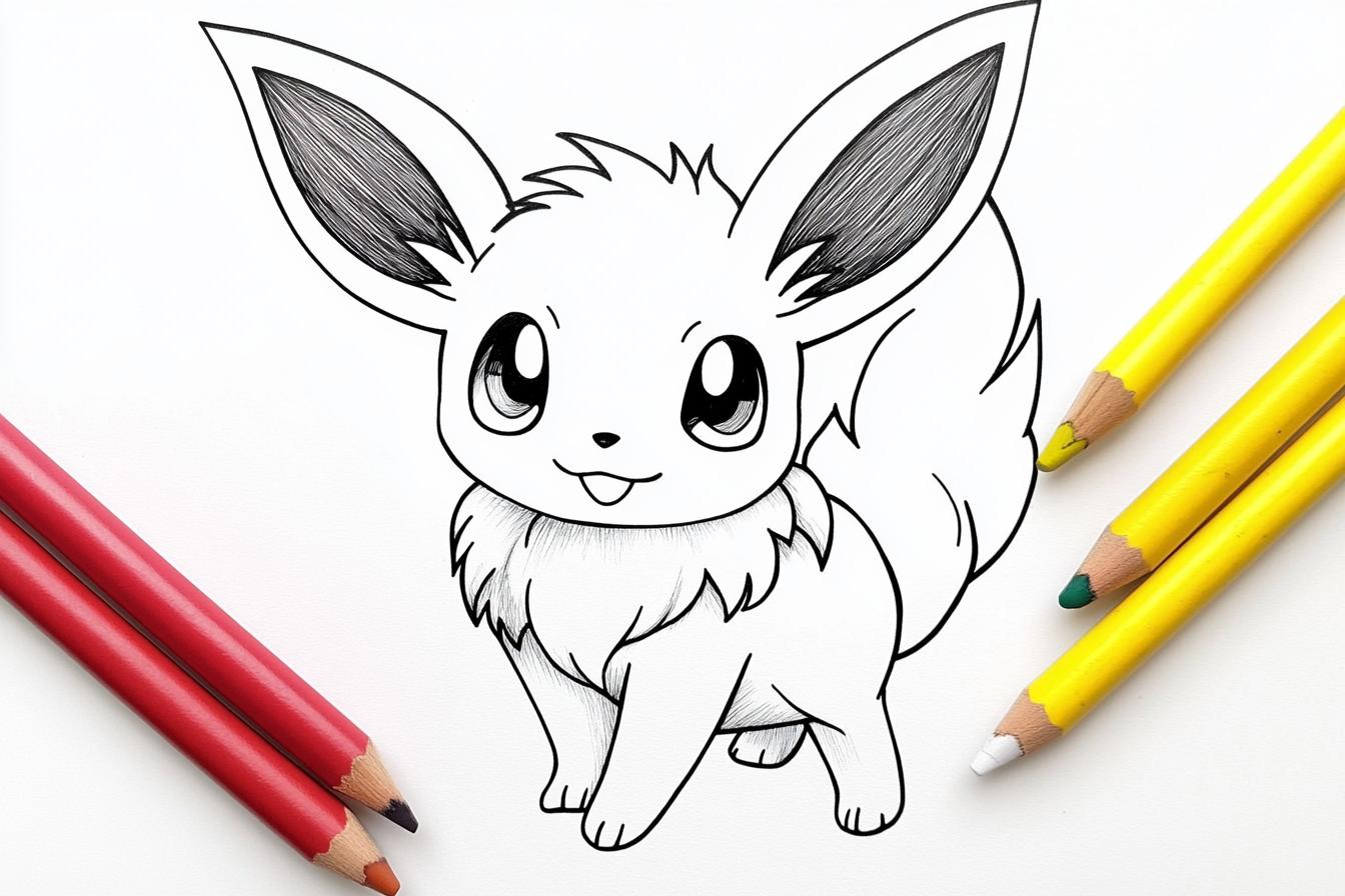 Free Printable PDF Eevee Coloring Pages