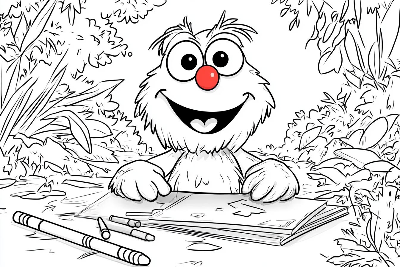 Free Printable PDF Elmo Coloring Pages