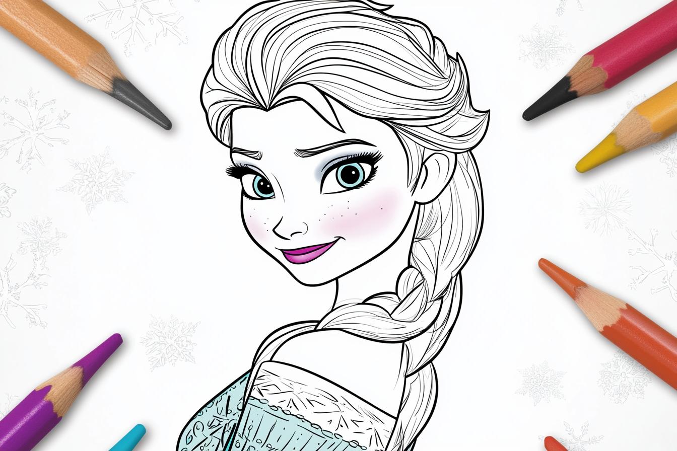 Free Printable PDF Elsa Coloring Pages