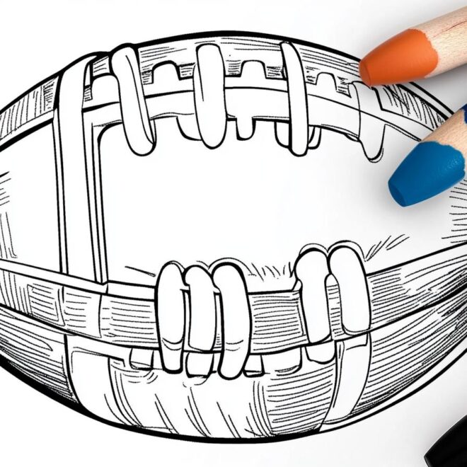 Football Player Coloring Pages : Score Big with Creative Fun