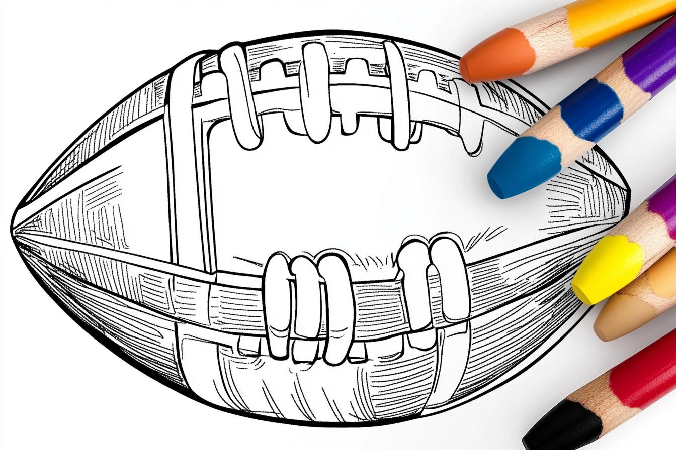 Free Printable PDF Football Player Coloring Pages