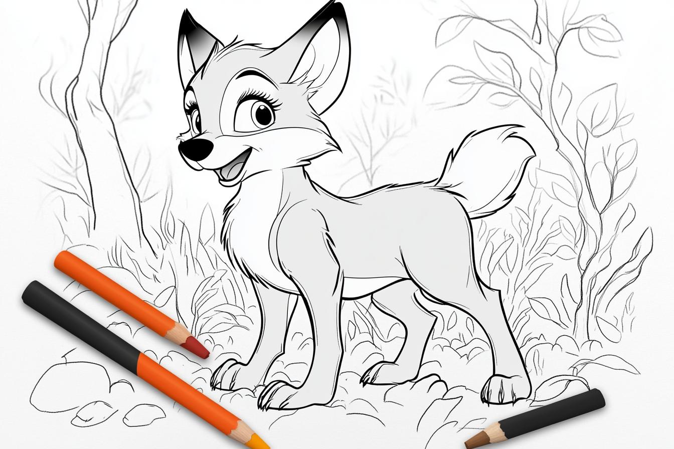 Free Printable PDF Fox And The Hound Coloring Pages