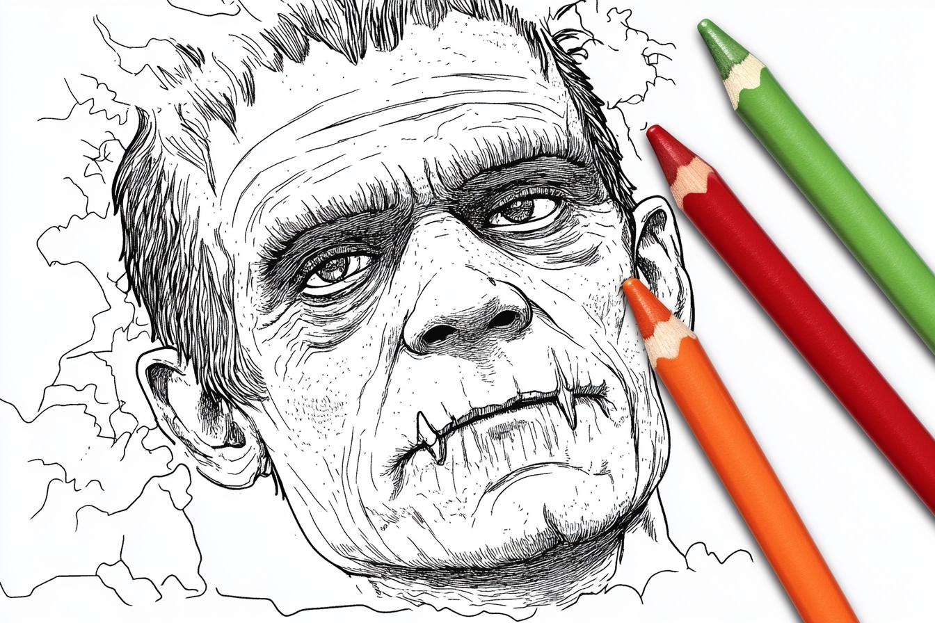 Free Printable PDF Frankenstein Coloring Pages