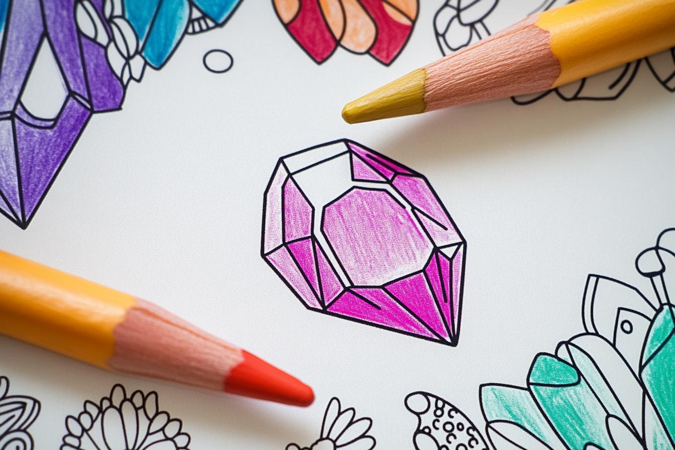 Free Printable PDF Gem Coloring Pages